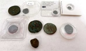 9 assorted Roman ect, coins (named)