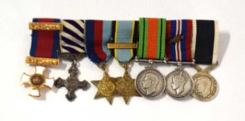WW2 NZ Airforce gallantry medal miniature group of 7 to Flight Lieutenant Malcolm Robert Head N.Z.