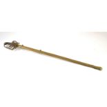 Victorian 1892 pattern Officer's sword with brass scabbard made by Henry Wilkinson of Pall Mall,