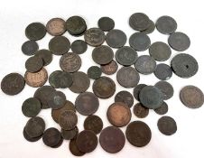Collection of George lll, George lV and William lV bronze coinage. 1x two penny piece (a/f) ,28x