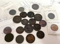 approx 26 English Georgian and later bronze coinage (qty)