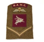 Second World War Royal Army Medical Corps Airborne Insignia on battledress cloth to include Royal