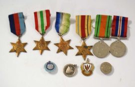 Quantity of six Second World War British Campaign Medals to include 1939-45 Star, Italy Star, Africa