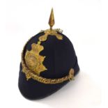 Victorian Home Service helmet with Royal Marine Light Infantry OR's helmet plate and chin strap,