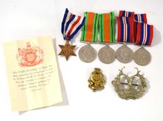 Quantity of five British Second World War Campaign Medals to include two Defence Medals, two 1939-45