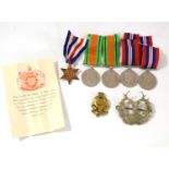 Quantity of five British Second World War Campaign Medals to include two Defence Medals, two 1939-45