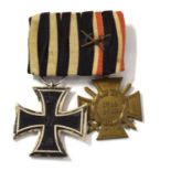 First World War Imperial German Medal pair to include Iron Cross EK1914 with suspension ring stamped