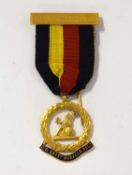 9ct gold Royal Norfolk Regiment Association Medal to past President S Barrett 1925 2/6 Battalion