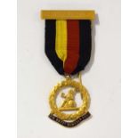 9ct gold Royal Norfolk Regiment Association Medal to past President S Barrett 1925 2/6 Battalion