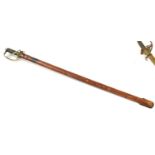 1845 pattern Artillery Volunteers Officer's sword slightly curved blade etched with panels and