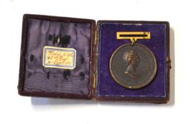Highland medal to 42nd Regt of Foot, 28th March 1801, with bar suspension in velvet lined case and