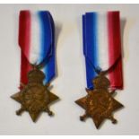 Two First World War 1914-15 Stars, impressed to 2882 Pte Matthew, Alveley Royal Regiment and T2-