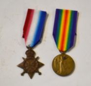 First World War British medal pair to include 1914-15 Star and 1914-19 Victory medal both
