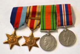 Second World War British Campaign medal group of four medals to comprise of 1939-45 Star, Africa