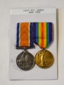 First World War Medal pair comprising 1914-18 War Medal and 1914-19 Victory Medal impressed to