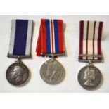 Small quantity of three 20th Century British Naval Medals to include 1909-1962 Elizabeth II Naval