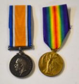 First World War Medal pair comprising 1914-18 War Medal and 1914-19 Victory Medal impressed to 36781