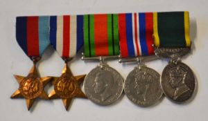 Second World War British Campaign Medal group of five medals to include 1939-45 Star, France and
