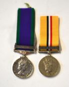 Elizabeth II General Service medal in box with W/C Operations Iraq clasp together with boxed
