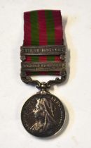 Victorian 1895-1901 Indian General Service medal with Tirah 1897 - 98, Punjab Frontier 1897-98