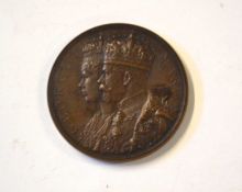 Commemorative large coin/medallion 1911 George V coronation by F Bowcher