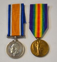 First World War Medal pair comprising 1914-18 War Medal and 1914-19 Victory Medal impressed to