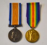 First World War Medal pair comprising 1914-18 War Medal and 1914-19 Victory Medal impressed to WT4-