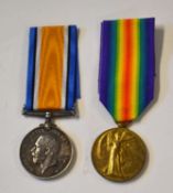 First World War Medal pair comprising 1914-18 War Medal and 1914-19 Victory Medal impressed to 34470
