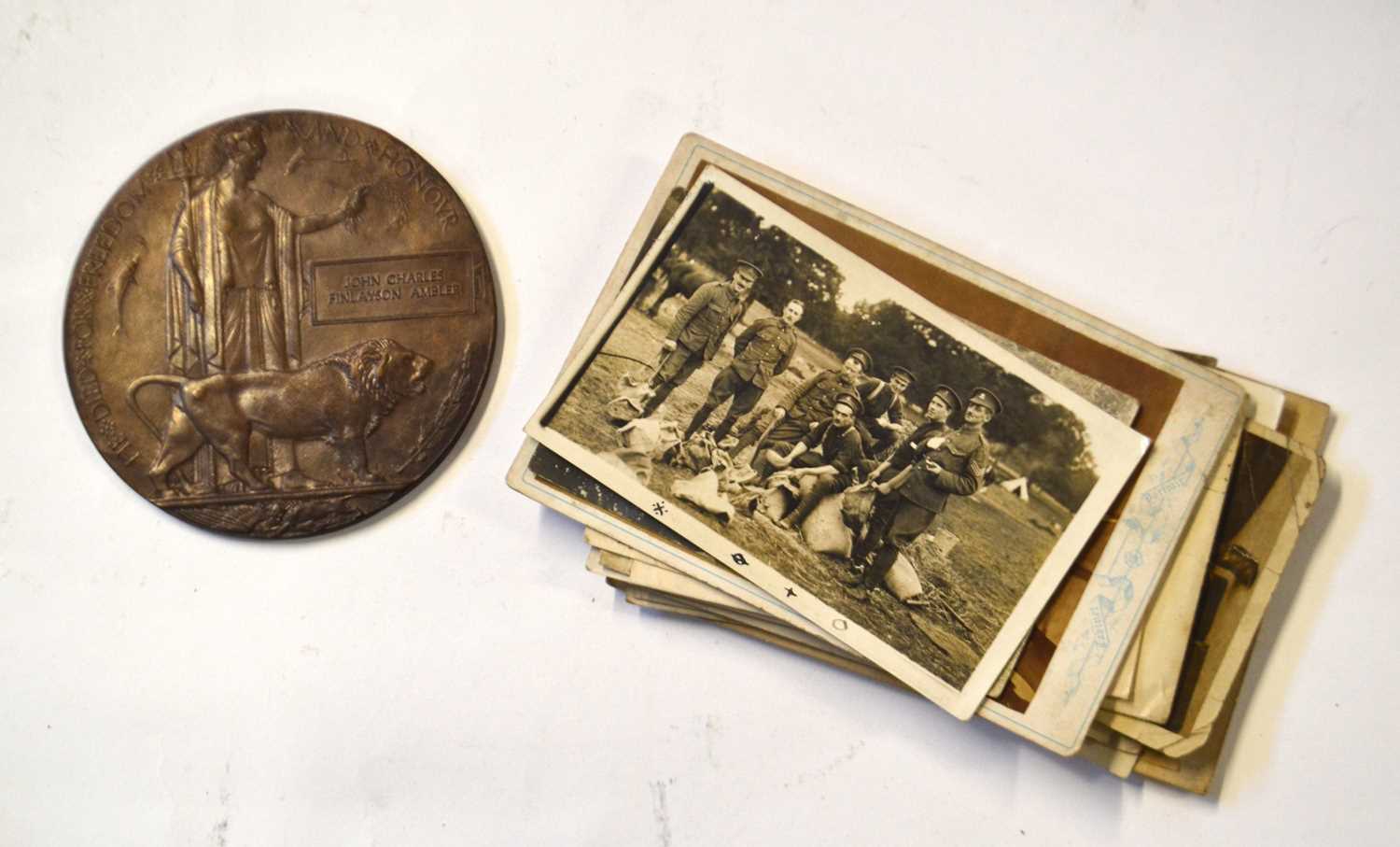 First World War British Casualty Death Memorial plaque to Lance Corporal John Charles Finlayson