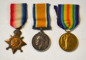 First World War British medal trio to include 1914-15 Star, 1914-18 War medal and 1914-19 Victory