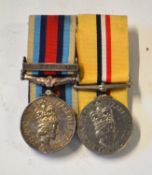 Elizabeth II medal pair to include Operational Service Afghanistan medal with Elizabeth II Iraq