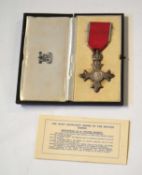 Cased Second type civilian MBE (Member of British Empire) medal