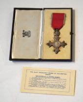 Cased Second type civilian MBE (Member of British Empire) medal