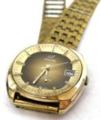 An Enicar MRO Star Jewel gents wristwatch, the watch has a manually crown wound movement with a gold