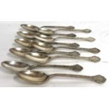 Ten Lindisfarne pattern teaspoons, hallmarked for Sheffield 1959/60, makers mark for Cooper Bros &