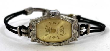 A Imaco ladies wristwatch, the case is 18ct gold and is stamped in the case back, the case is