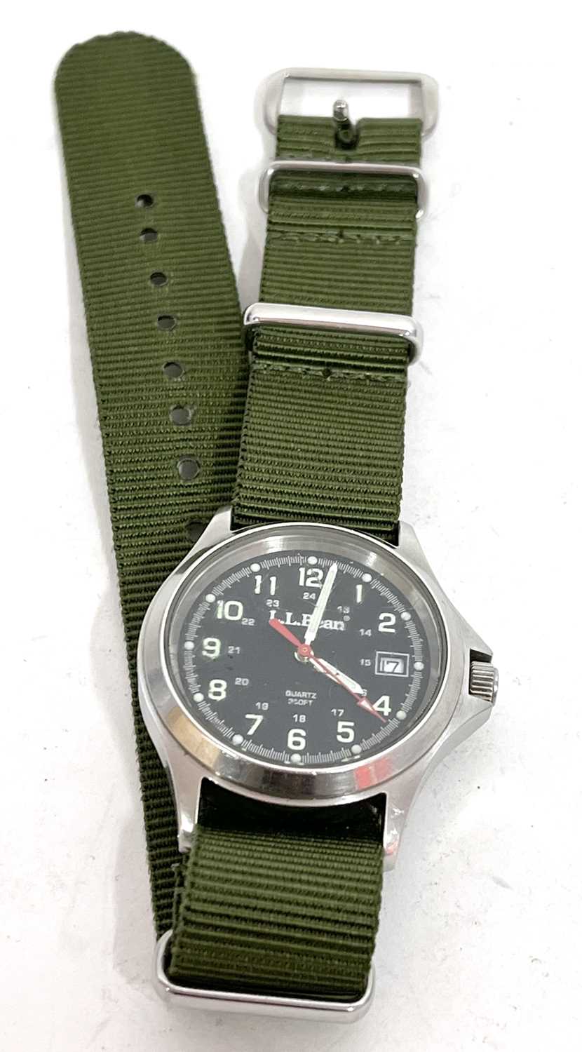 A L L Bean military style gents Quartz wristwatch, the watch has a stainless steel case and Quartz - Image 2 of 4