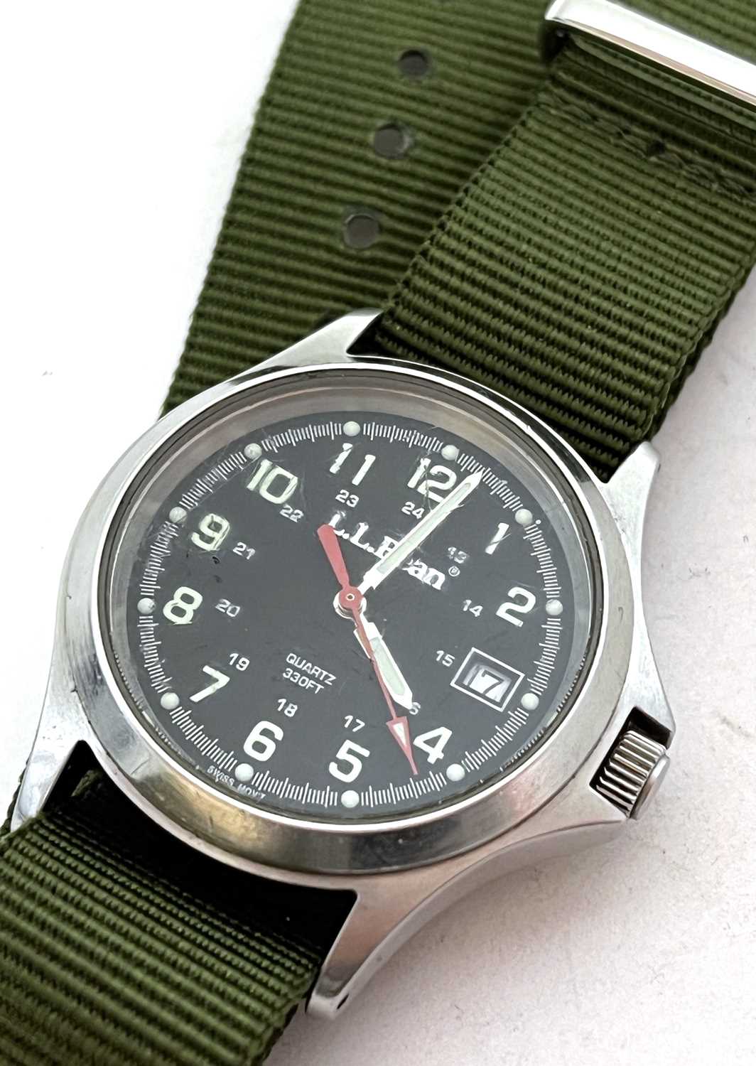 A L L Bean military style gents Quartz wristwatch, the watch has a stainless steel case and Quartz - Image 3 of 4