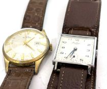 Two gents wristwatches, one a manually crown wound Bvler and the other a manually crown wound
