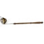 A George II style silver toddy ladle hallmarked for Birmingham 1988, makers mark for Harrison Bros &