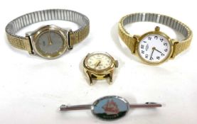 Three wristwatches include Moeris and Citizen (all a/f)