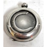Late 19th Century silver exhibition fronted sovereign case, push button opening mechanism,