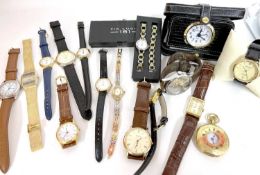 Mixed lot of various wristwatches, makers include Accurist, Sekonda and Seiko, (all a/f)