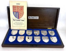The Royal Arms Silver Shield Ingot Collection, 1837-1977, the set includes twelve silver shield