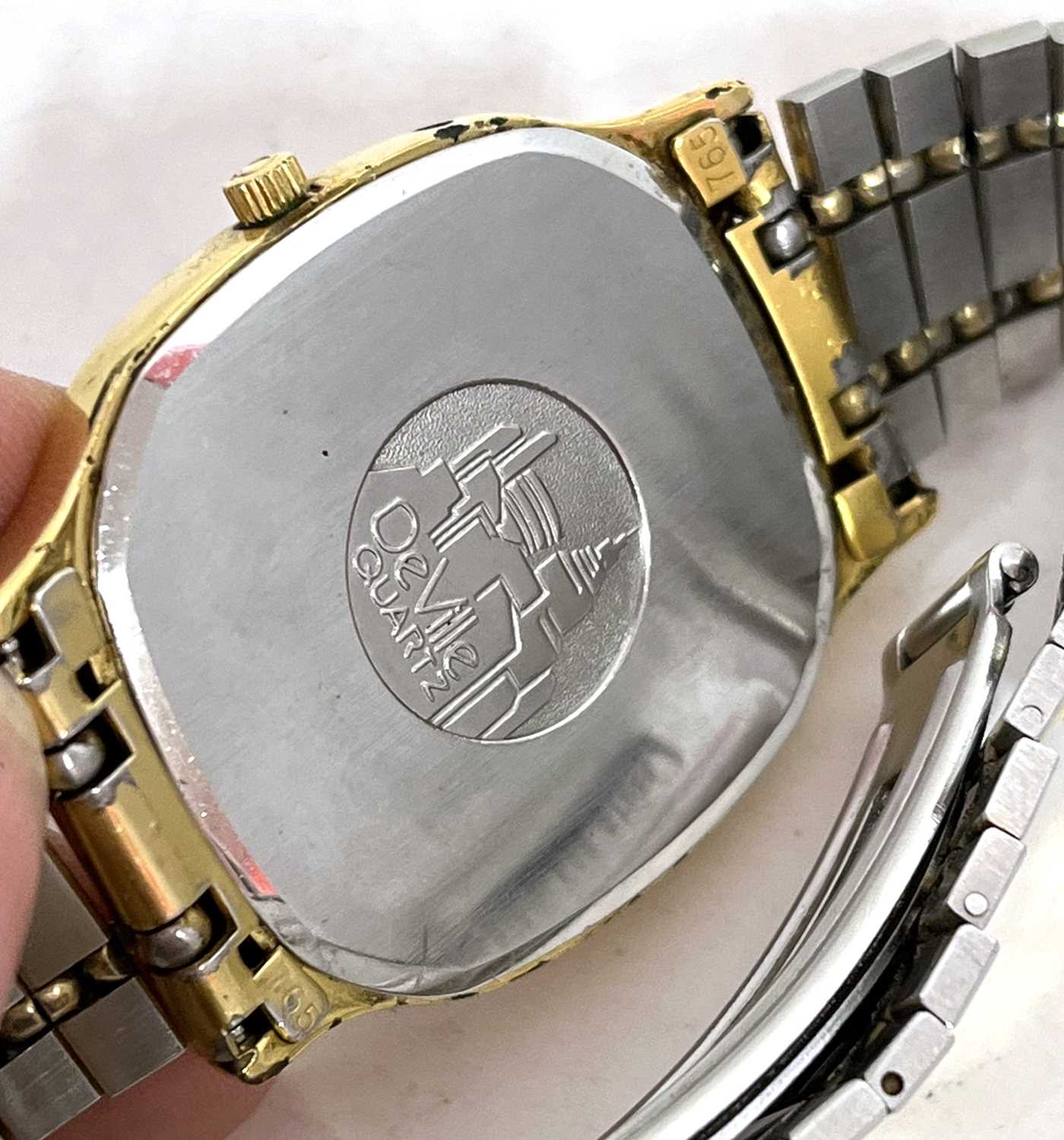 An Omega Deville Quartz wristwatch, the watch has a plated bracelet and case along with a Quartz - Image 5 of 6