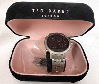Ted Baker Quartz chronograph gents watch, the watch has original box and booklet samped 2005, approx
