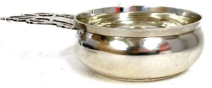 A Tiffany & Co sterling porringer after Zachariah Brigden, Boston, of plain polished design