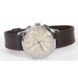 Fleuron Chronograph gents wristwatch, the watch has a manually crown wound 17 jewel movement and a