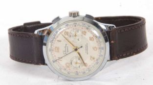 Fleuron Chronograph gents wristwatch, the watch has a manually crown wound 17 jewel movement and a