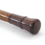 Mid 19th Century horse measuring stick in a bamboo shaft, screw on top with pull out satin wood